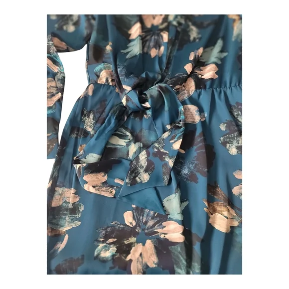 Calvin Klein Front-Knot Detail Long Sleeve Wrap Dress - Picture 9 of 13